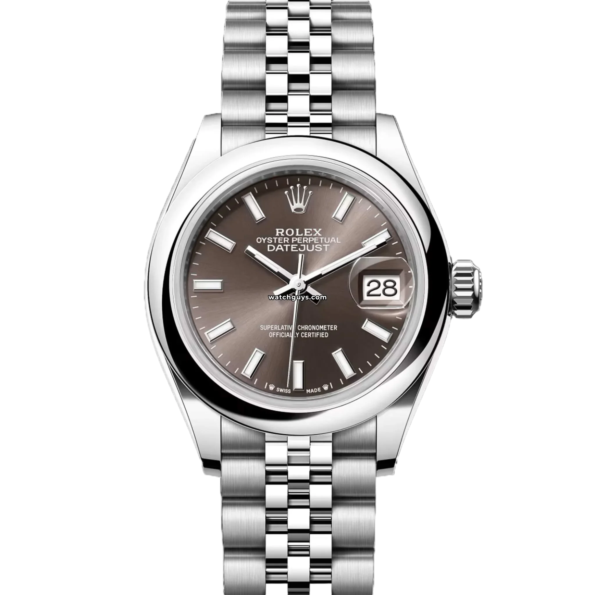 Rolex Datejust 279160 28mm Watch - Rhodium Dial with Index Markers & Jubilee Bracelet | Luxury Timepiece for Women, Perfect for Business, Parties & Special Occasions