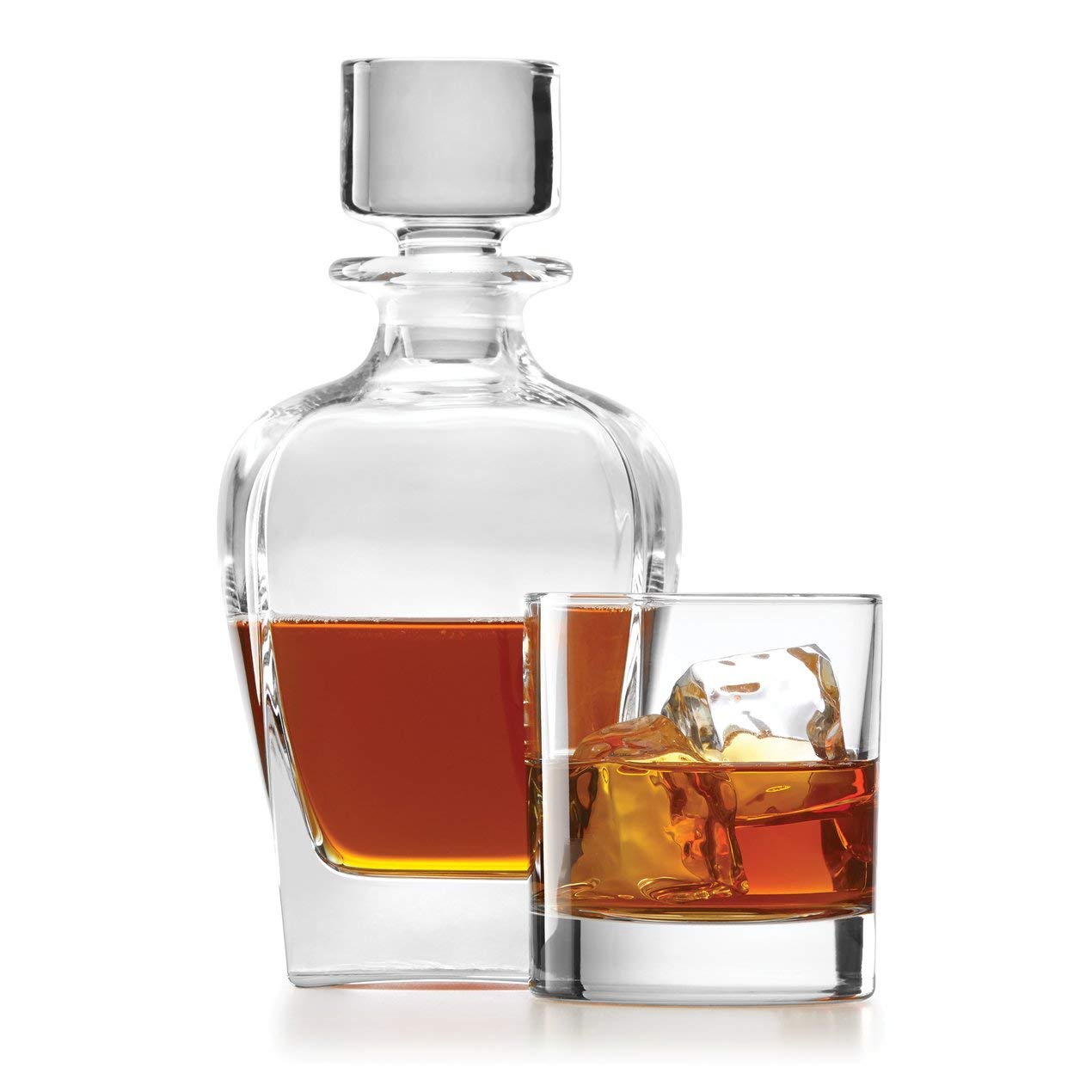 Lenox Tuscany Classics Personalized Crystal Whiskey Decanter Set with 2 Engraved Glasses - Custom Engraved Bourbon Scotch Liquor Decanter for Home Bar - Perfect Gift for Whiskey Lovers & Elegant Entertaining