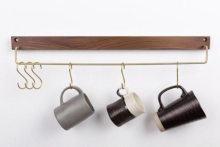 Beechwood Wall Mounted Rack - Durable Wooden Shelf for Kitchen, Bathroom & Entryway Organization | Perfect for Hanging Towels, Hats & Keys