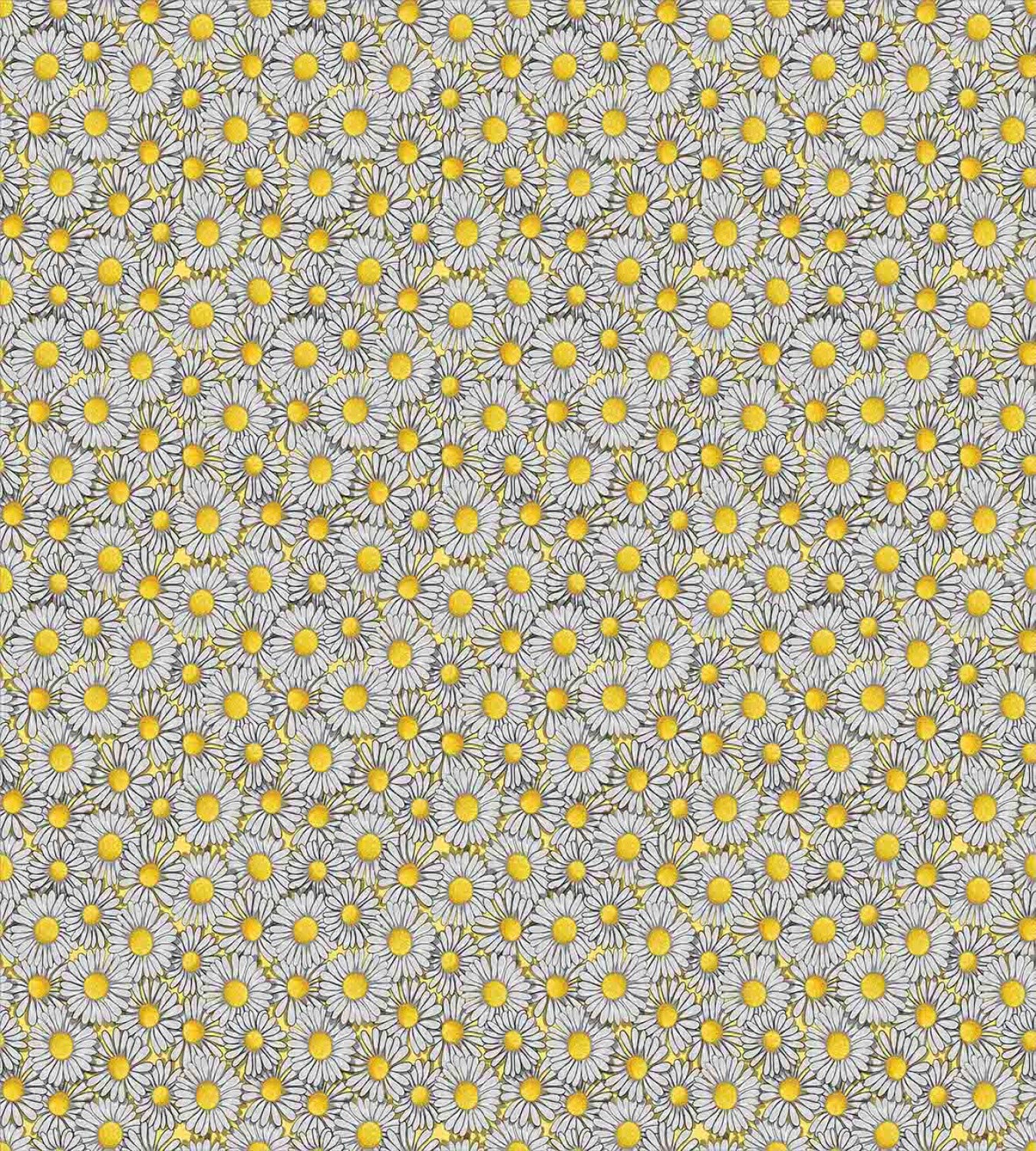 Ambesonne Daisy Duvet Cover Set - King Size 3-Piece Bedding with Chamomile Flower Design, Yellow & Pale Grey | Includes 2 Pillow Shams | Gardening & Nature Themed Decor for Bedroom, Guest Room, or Vacation Home