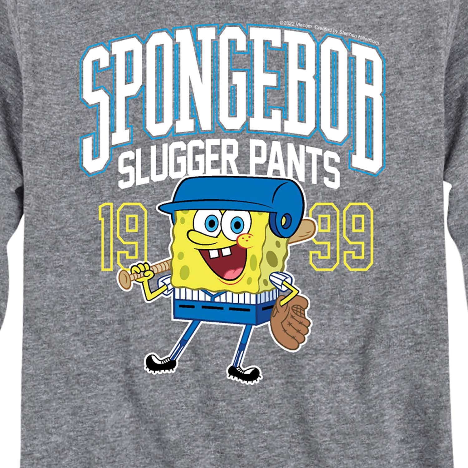 HYBRID APPAREL Spongebob Squarepants Graphic T-Shirt - Long Sleeve Slugger Pants Design for Toddler & Youth | Cartoon Character Apparel for Playdates, School & Casual Wear