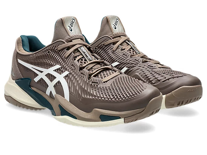 ASICS Men's Court FF 3 Tennis Shoes - Lightweight Performance Sneakers for Men in Taupe Grey/White | Perfect for Competitive Play & Casual Wear