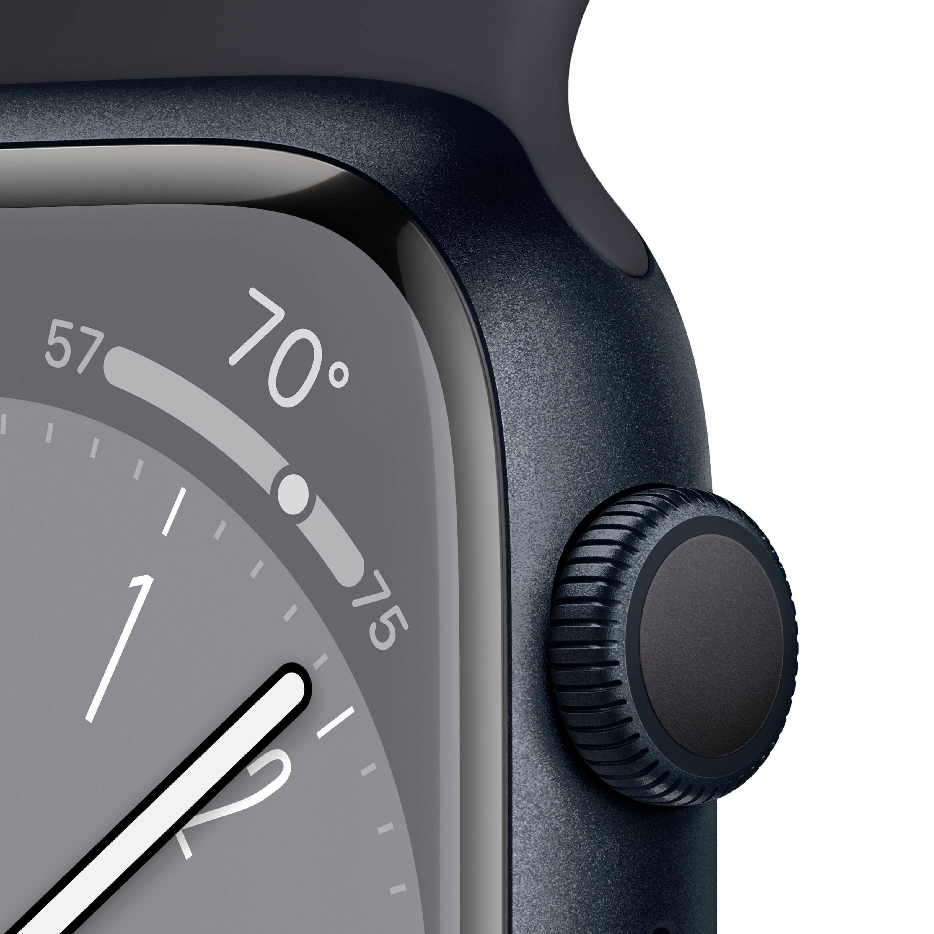 Apple Watch Series 8 (Gen 8) 45mm Midnight Aluminum Case with Midnight Sport Band - GPS Smartwatch for Fitness Tracking, Heart Rate Monitoring & iPhone Compatibility - Perfect for Running, Workouts & Daily Use