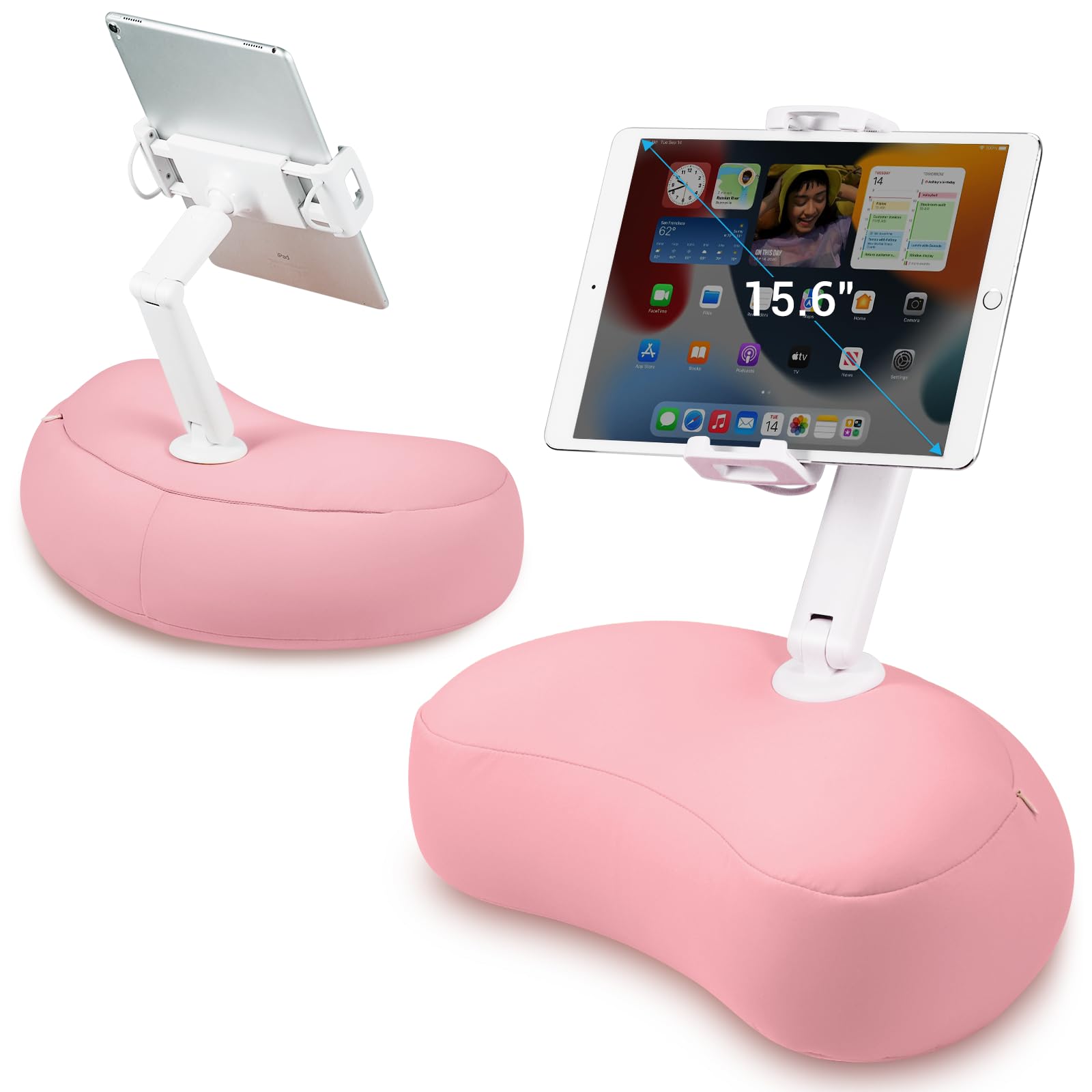 NEARPOW Adjustable Tablet Pillow Stand Holder - 360° Rotation for iPad, iPhone, Samsung & Google Devices (4.7