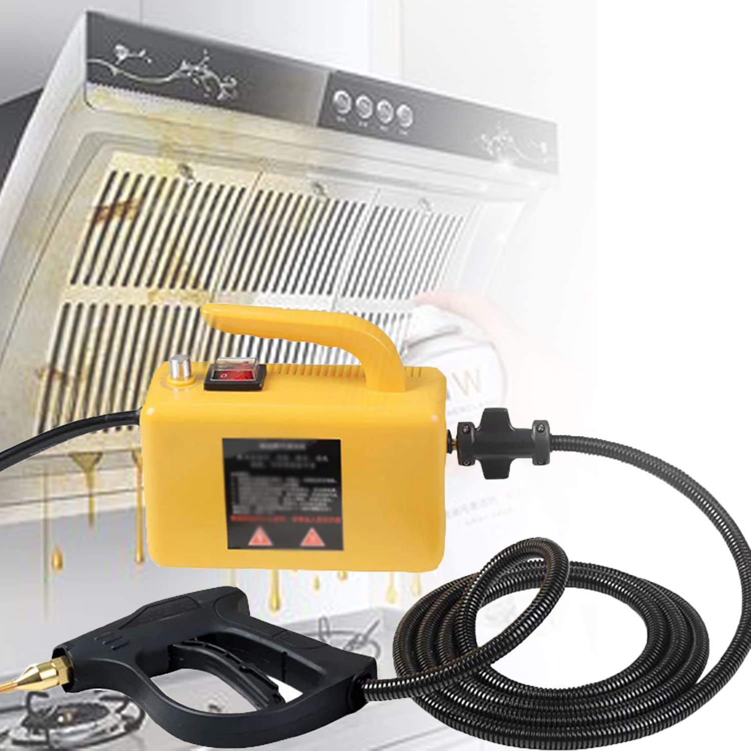 Portable Handheld Steam Cleaner - 110V High Temperature Multi-Purpose Cleaner for Furniture, Car, Kitchen & Toilet | Ideal for Home, Office & Vehicle Cleaning | Yellow