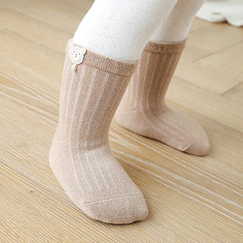 Non-Slip Toddler Socks for Boys & Girls | Soft Cotton Baby Crew Socks with Grips | Essential Kids Socks for Playtime, Daycare & Home Use