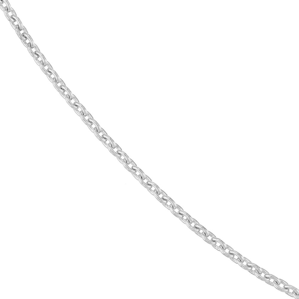 18K White Gold 0.7mm Cable Chain Necklace - Dainty & Delicate 18 Inch Fine Jewelry for Women - Perfect for Layering, Gifts & Everyday Wear