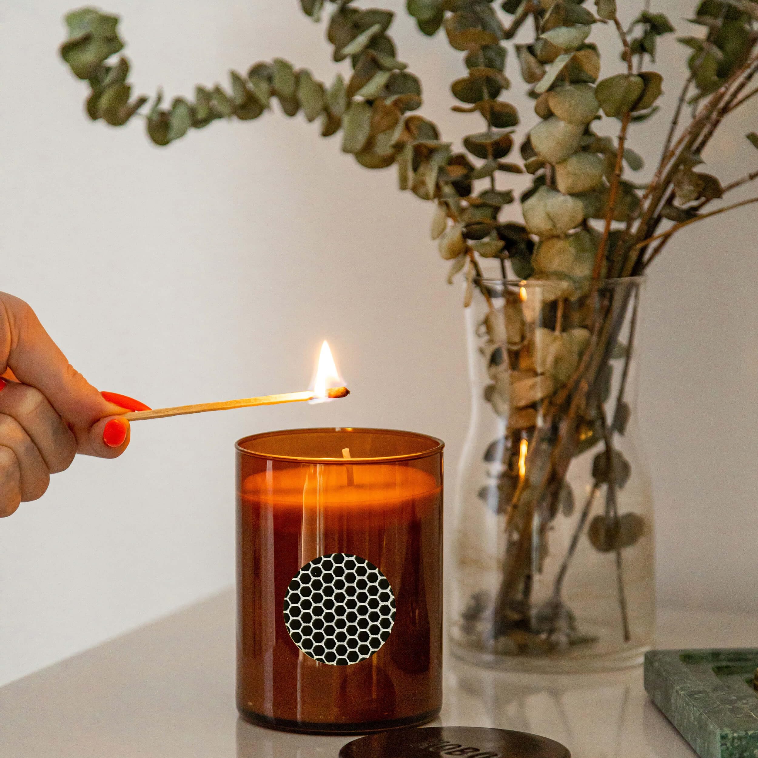 Black Honeycomb Match Striker Paper with Adhesive Backing - 24mm Round Strips for Lighters, Camping & Survival Kits (Fire Starting Accessories)