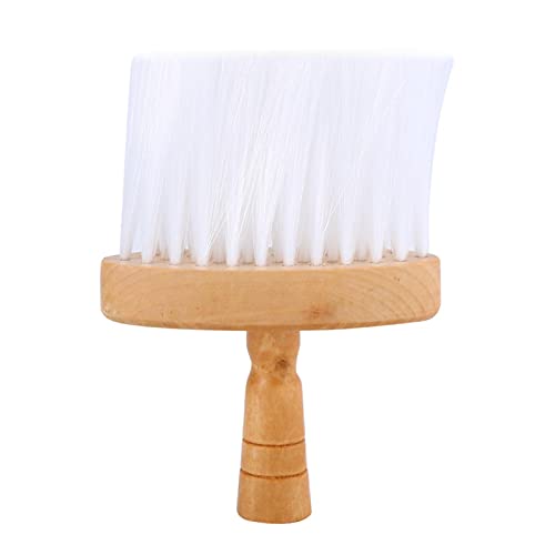 Soft Wooden Handle Neck Duster Brush for Hair Styling - Professional Barber & Hairdresser Tool - Gentle Hair Cleaning Brush for Salon & Home Use