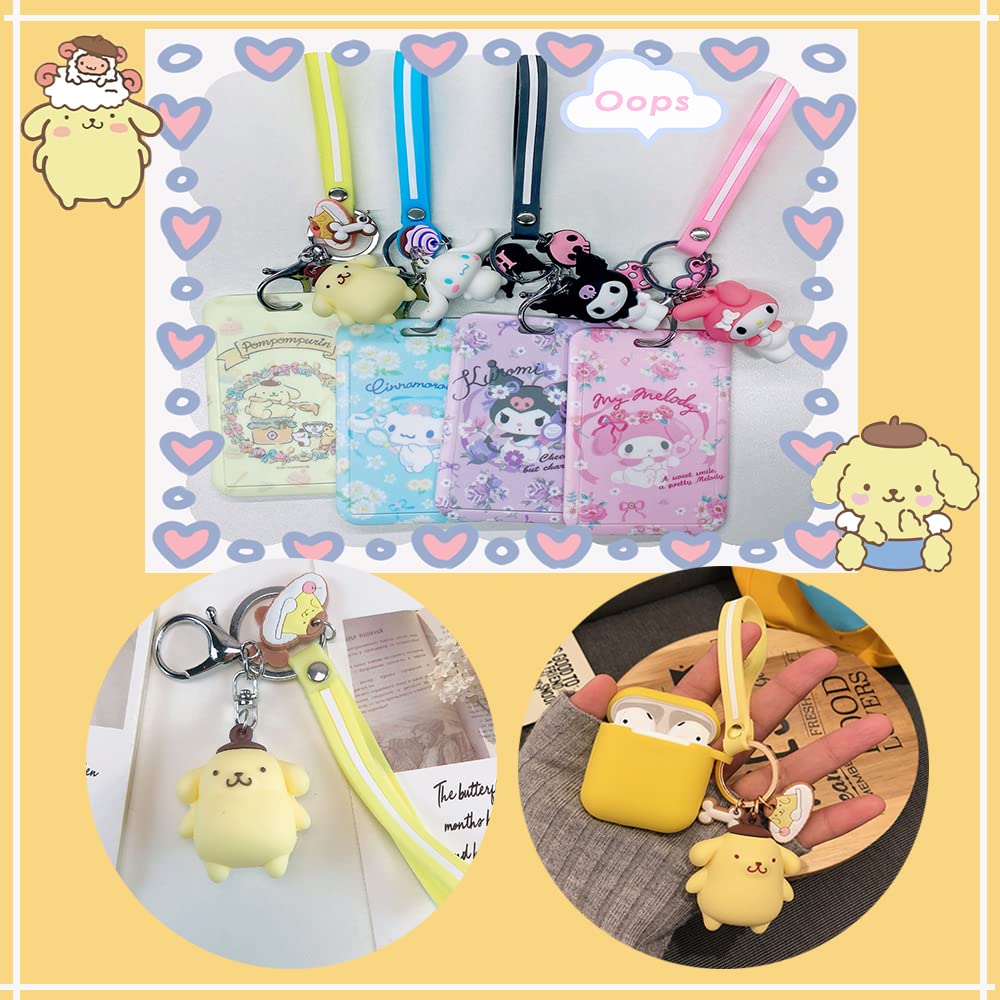 Cartoon Gift Set for Girls & Women - Keychain, ID Card Holder, Coin Purse | Perfect for Birthdays, Valentine's Day & Everyday Use