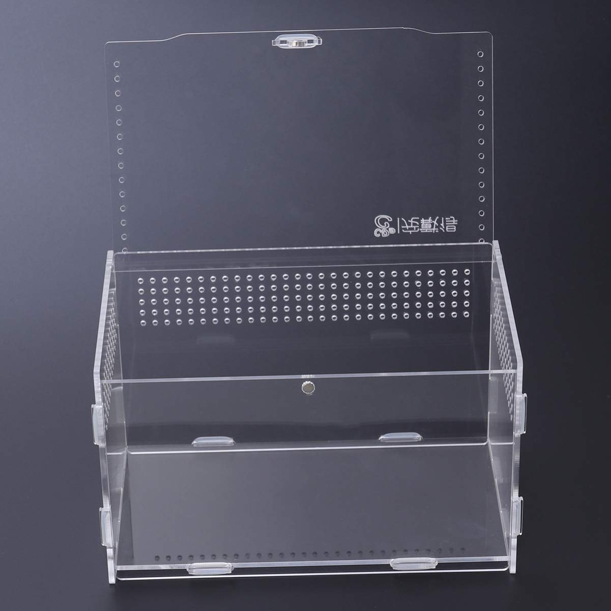 Balacoo Small Acrylic Reptile Terrarium - Box Habitat for Bearded Dragons, Turtles, Baby Tortoises & Small Pets - Perfect for Home, Office or Classroom Use