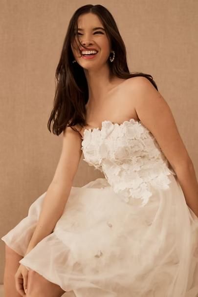 BHLDN Bryn Dress - Elegant Floral Lace Wedding Gown for Brides & Bridesmaids | Perfect for Outdoor Ceremonies & Garden Weddings
