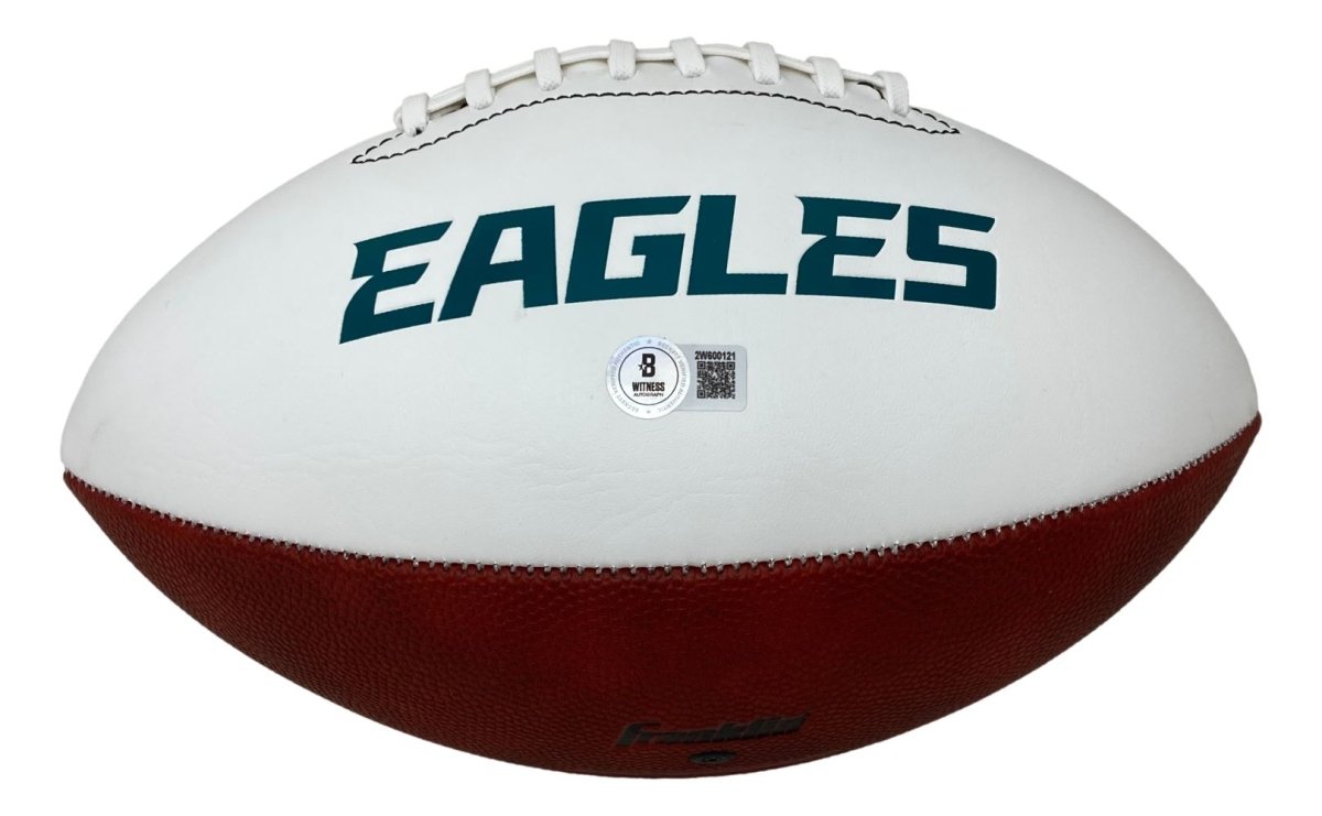 Brian Westbrook Autographed Philadelphia Eagles NFL Football with Team Logo - Perfect for Eagles Fans, Collectors & Sports Memorabilia Displays