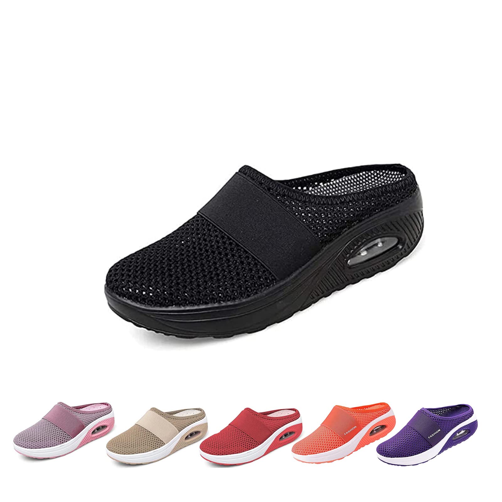 Orthopedic Air Cushion Slip-On Loafers for Women - Diabetic Walking Shoes with Arch Support - Comfortable for Work, Travel & Daily Wear