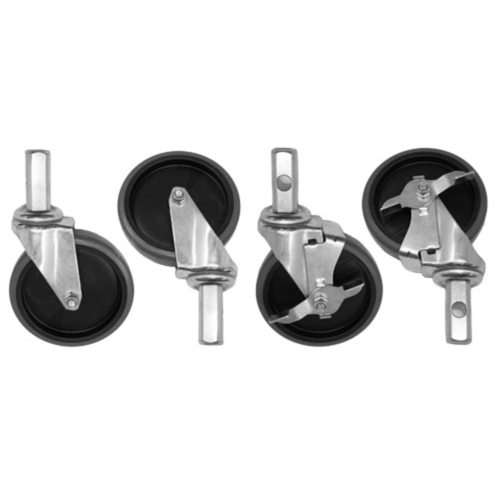Nella 4.75 Inch Light Duty Caster Wheels for Baking Pans, Bun Racks & Lug Racks - Set of 4 - Heavy Duty Swivel Casters for Commercial Kitchen, Bakery Equipment & Food Service Carts