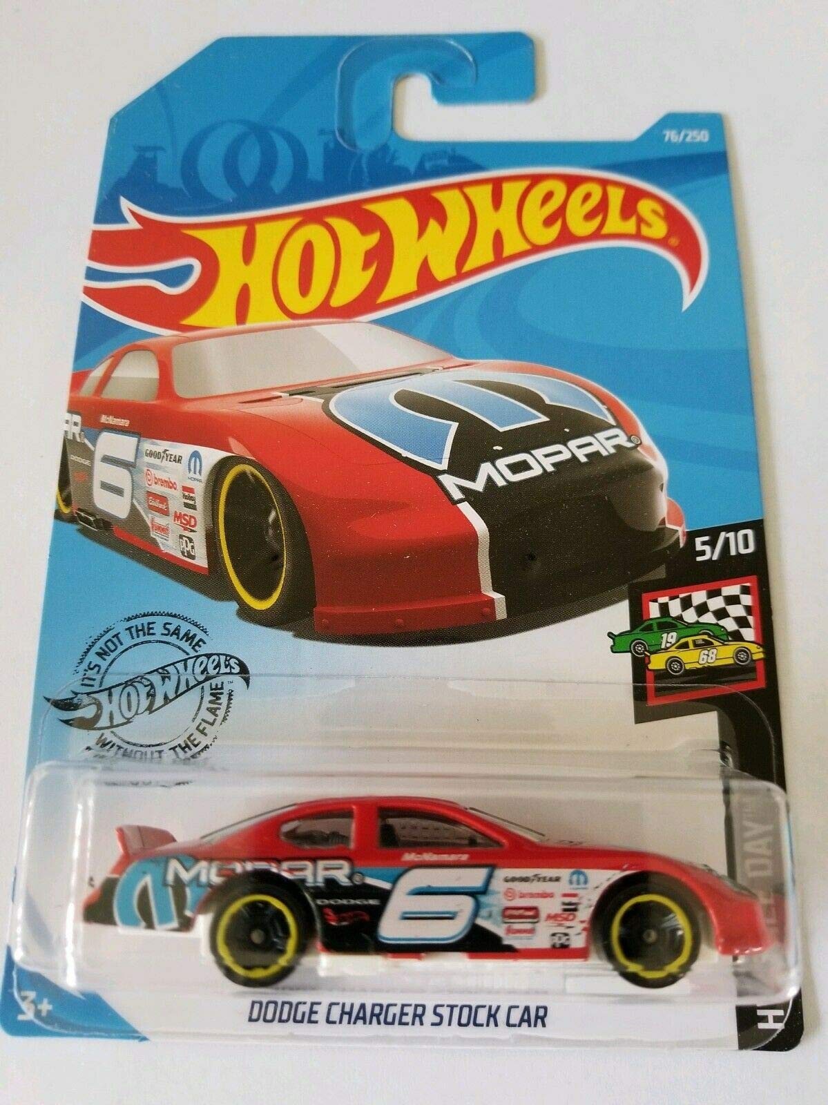 Hot Wheels 2019 HW Race Day - Red Dodge Charger Stock Car Diecast Model Toy for Kids & Collectors - Perfect for Racing Games, Display & Gift Giving