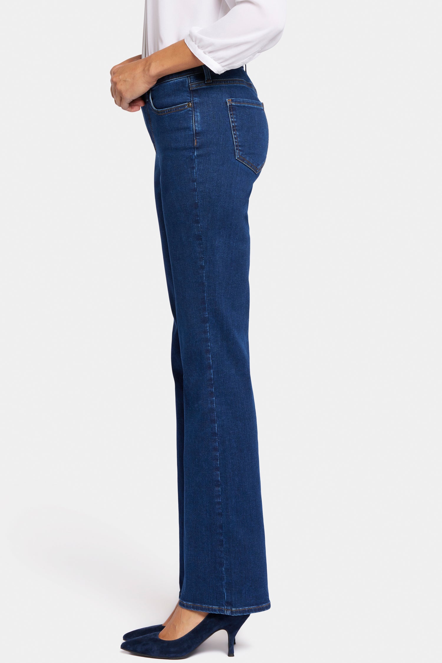 Blake Slim Flared Jeans for Petite Women - High Waisted Stretch Denim Pants | Perfect for Casual Wear, Date Night & Office Outfits