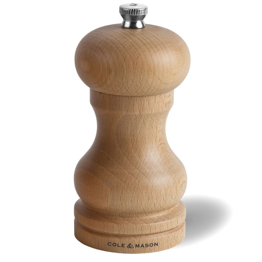 Cole & Mason Capstan Salt Mill - Premium Beechwood Pepper Grinder for Gourmet Cooking & Kitchen Use | Perfect for Seasoning, Grinding Fresh Salt & Enhancing Meals