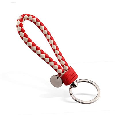 5PCS Braided Leather Keychain Set - Durable & Stylish Key Rings for Men & Women - Perfect for Car Keys, House Keys & Gift Giving