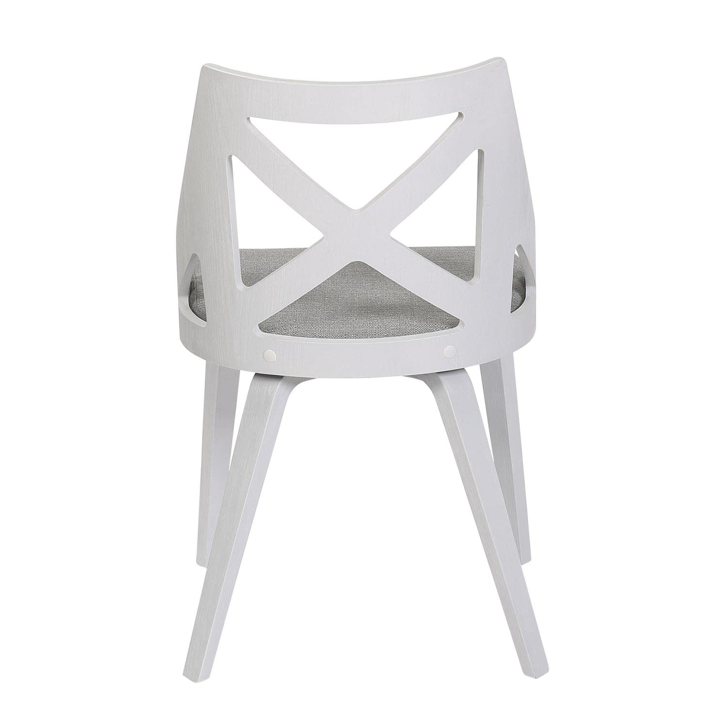 LumiSource Charlotte Upholstered Dining Chairs Set of 2 - Farmhouse Style Kitchen Chairs for Dining Table | Perfect for Breakfast Nook, Small Space Dining & Farmhouse Decor