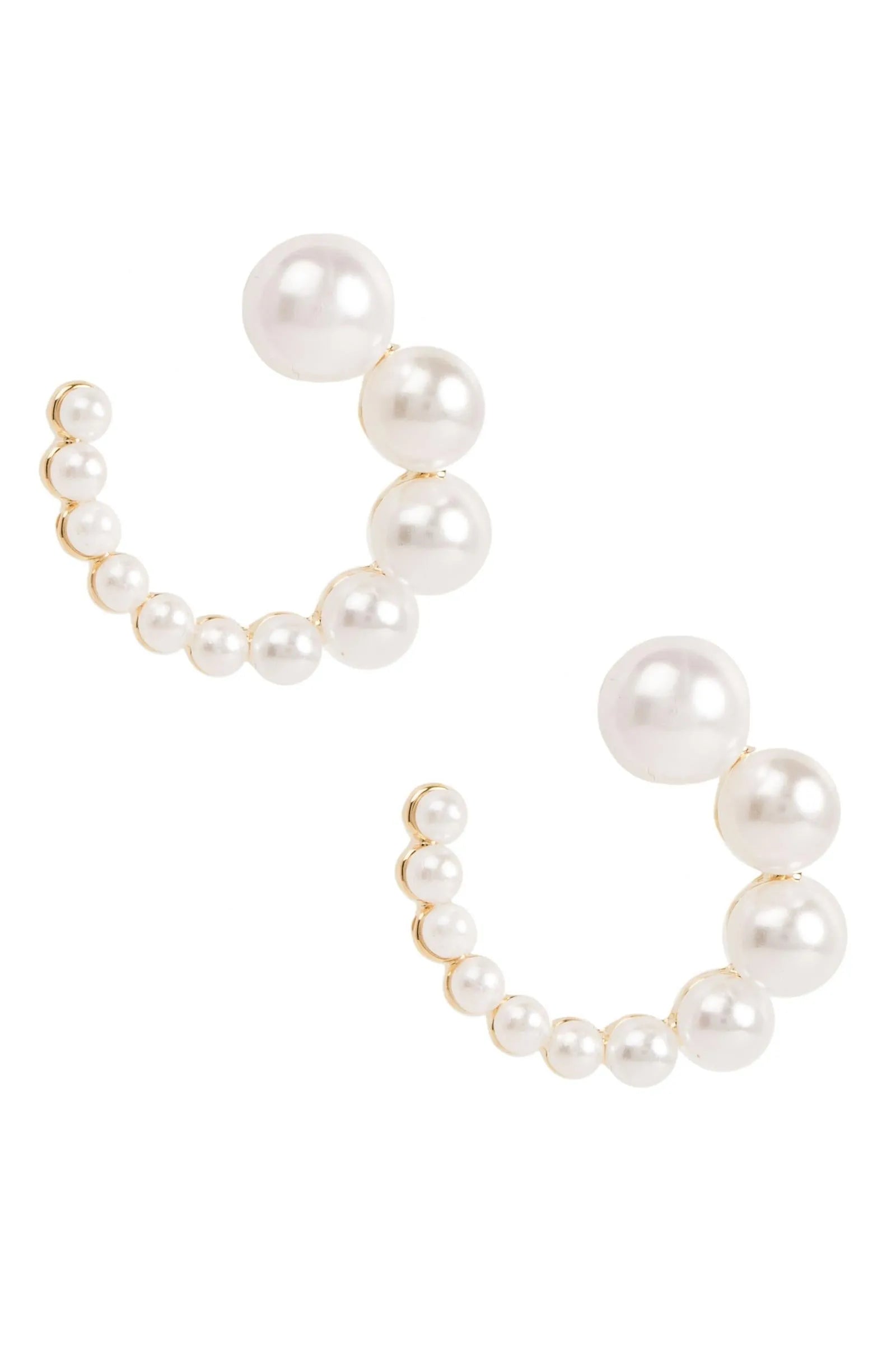 Exquisite Half Pearl Earrings for Women - Elegant 14K Gold Plated Dangle Earrings | Perfect for Weddings, Parties & Everyday Wear