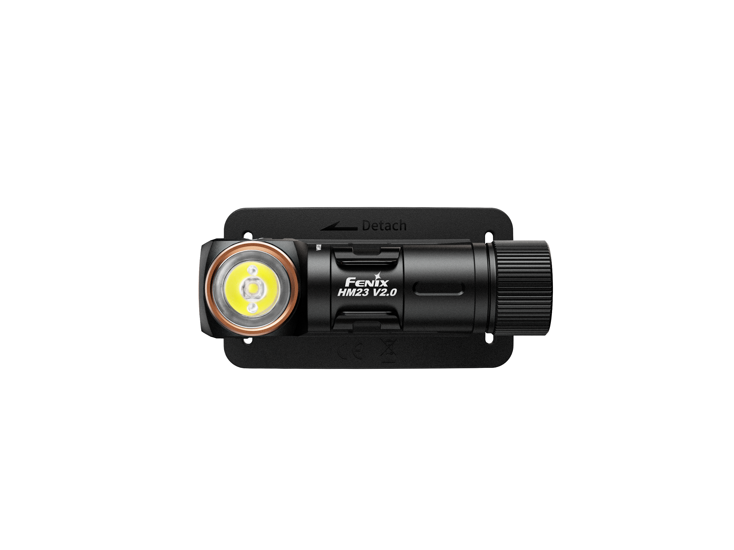 Fenix HM23 V2.0 Lightweight Detachable AA Headlamp - Rechargeable LED Headlight for Camping, Hiking & Outdoor Adventures