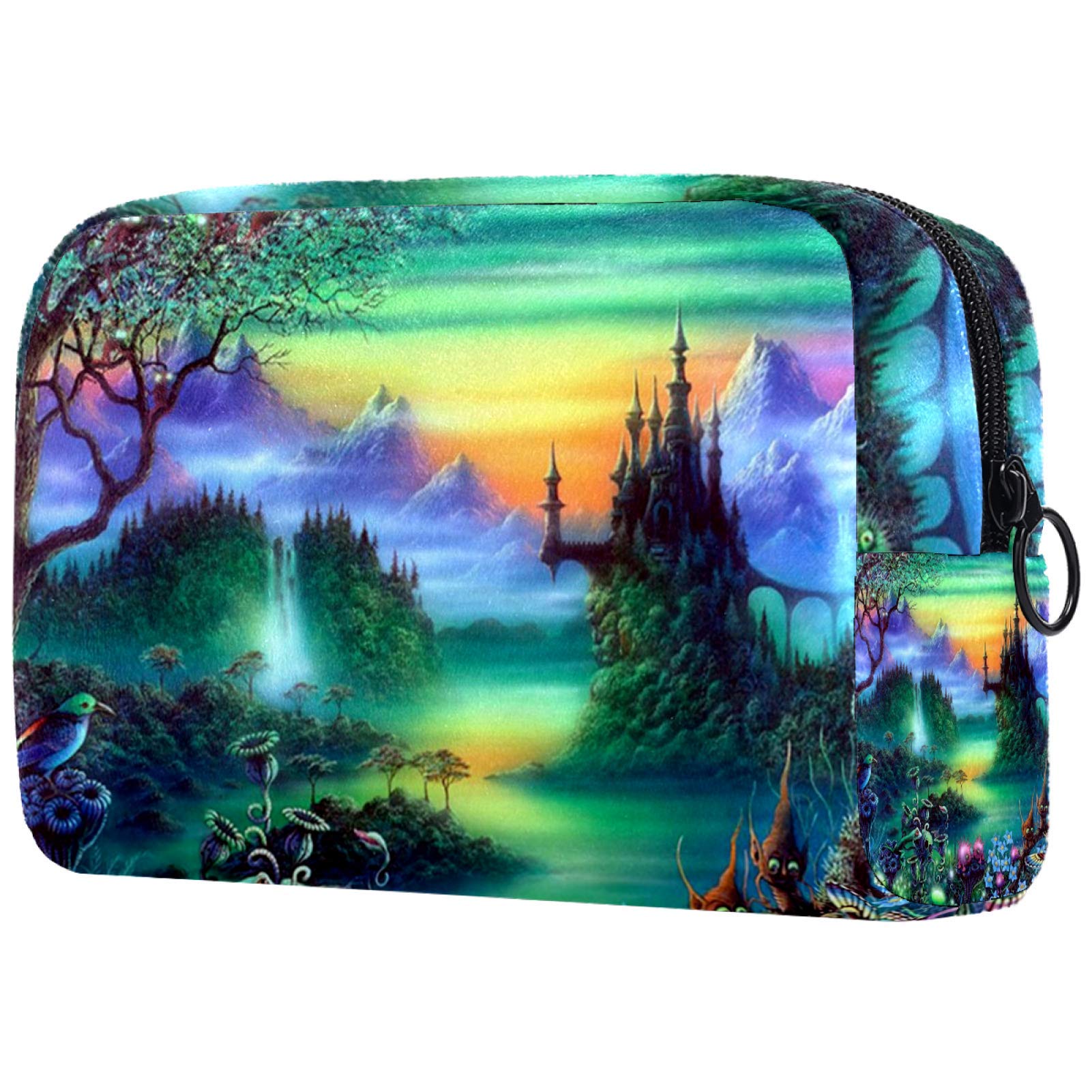 Oxford Cloth Makeup Bag for Women - Waterproof Cosmetic Pouch with Black Zipper, Portable Travel Toiletry Organizer for Makeup Brushes & Diamond Painting Supplies - Perfect for Travel, Gym & Daily Use