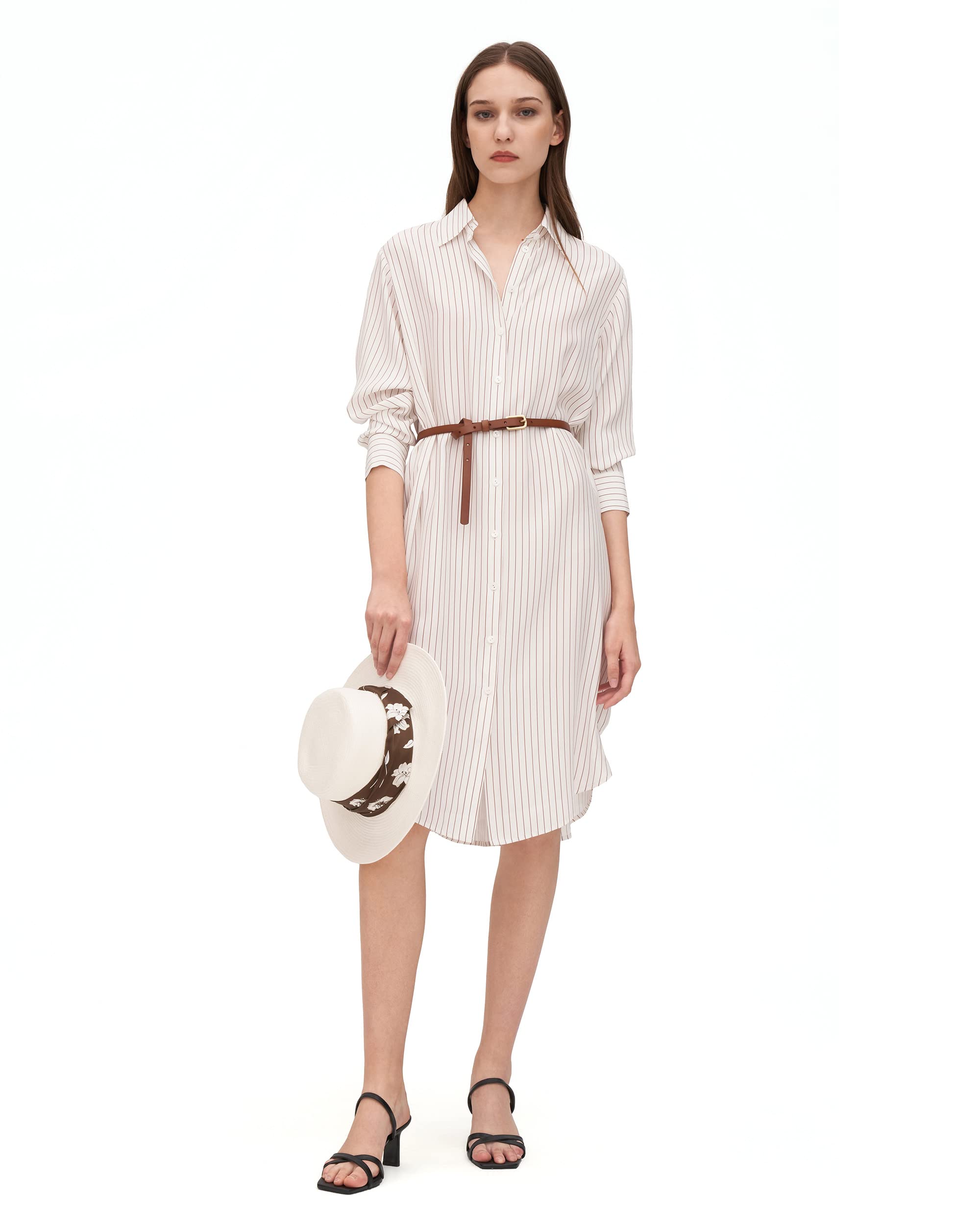 Luxury 100% Silk Shirt Dress for Women - Classic Freesia Style by LilySilk | Elegant Office Wear & Special Occasion Outfit