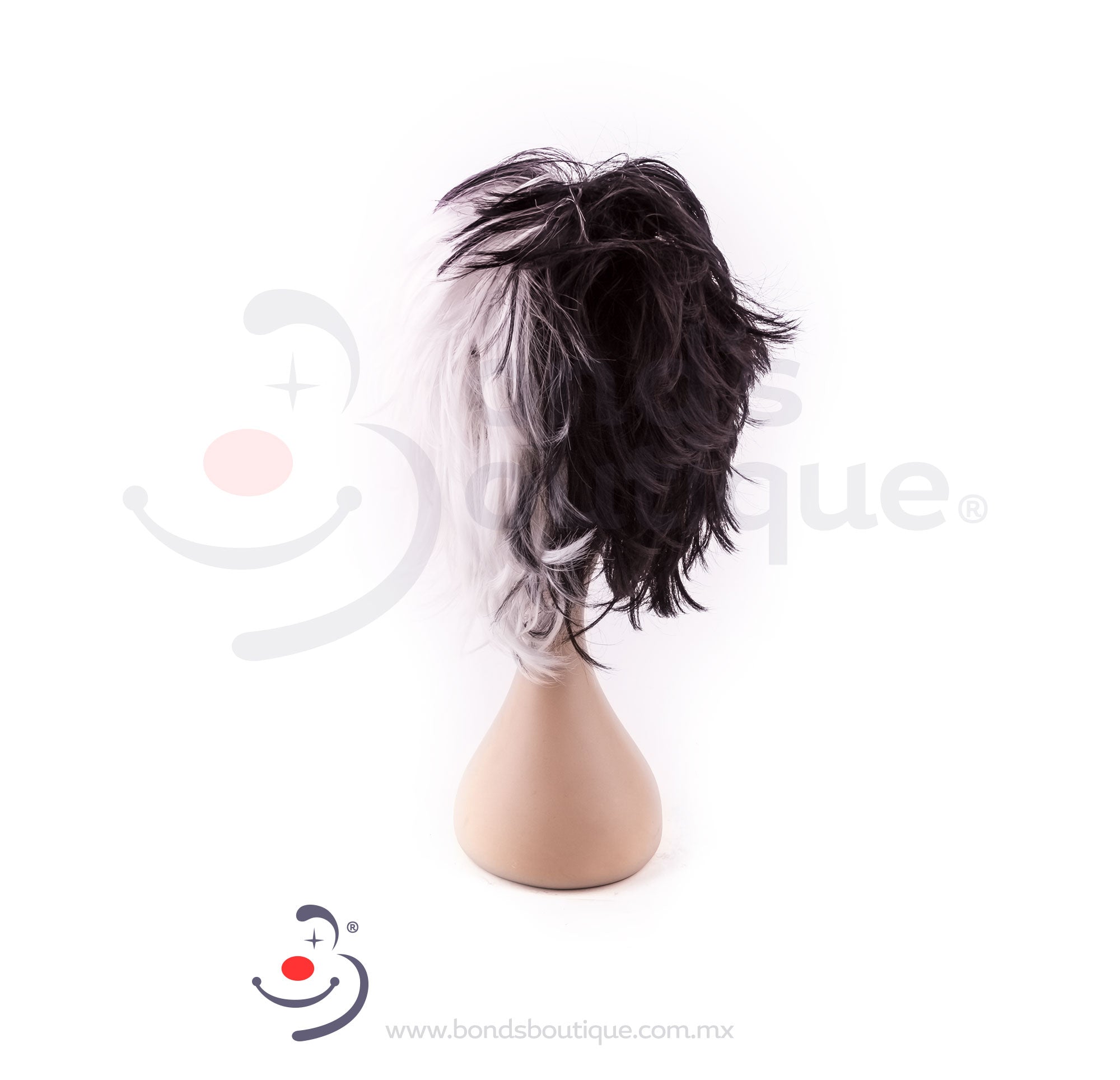 Cruella Wig for Women - High-Quality Synthetic Costume Wig for Halloween, Cosplay, and Themed Parties - Perfect for Disney Villain Costumes and Dress-Up Events