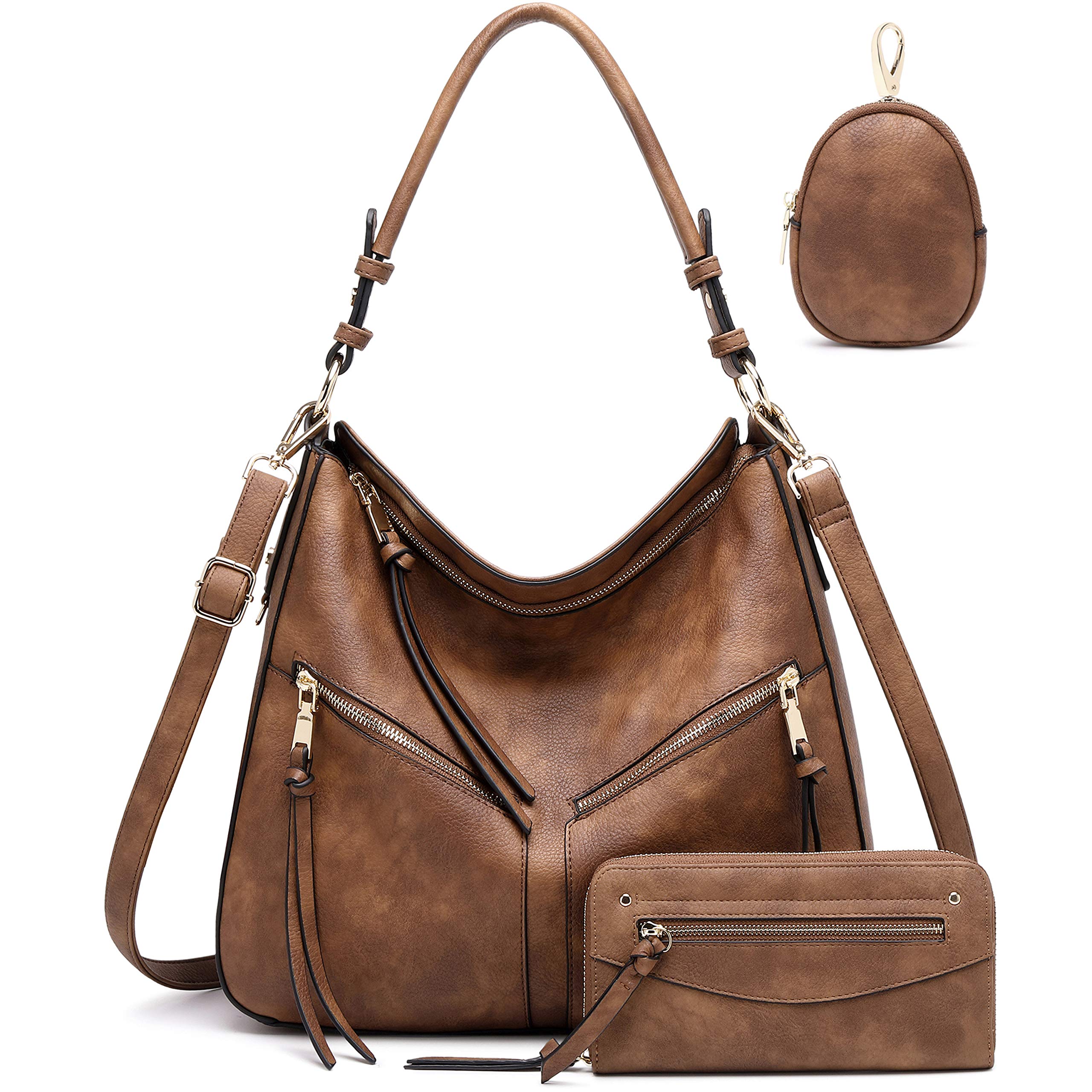 Stylish Hobo Bags for Women - Genuine Faux Leather Boho Shoulder Bag & Crossbody Purse - Perfect for Work, Travel & Everyday Use