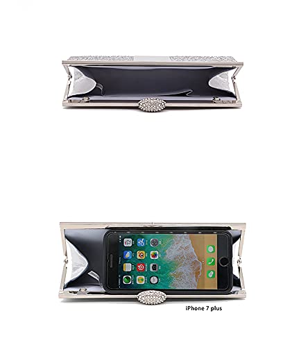 JIAJIA Women's Evening Clutch Purse - Elegant Envelope Crossbody Shoulder Bag for Wedding, Party & Special Occasions | Reflective Handbag with Detachable Strap | Perfect for Date Night, Prom & Formal Events
