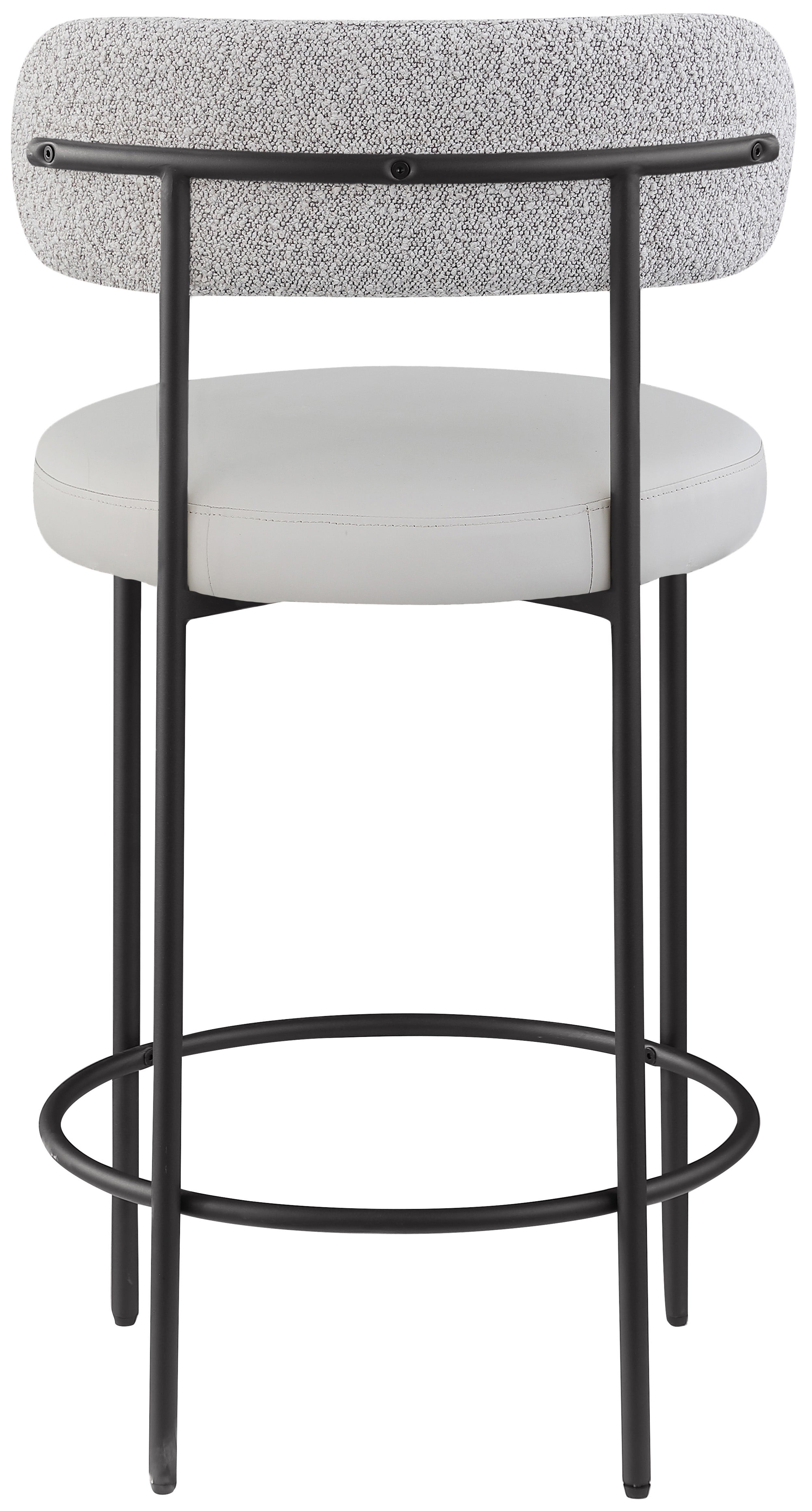 Vegan Leather Seat Stool - Modern PU Leather Footrest Ottoman with Non-Slip Bottom, Perfect for Living Room, Bedroom, Office & Nursery - Lightweight & Space-Saving Stool for Extra Seating or Footrest