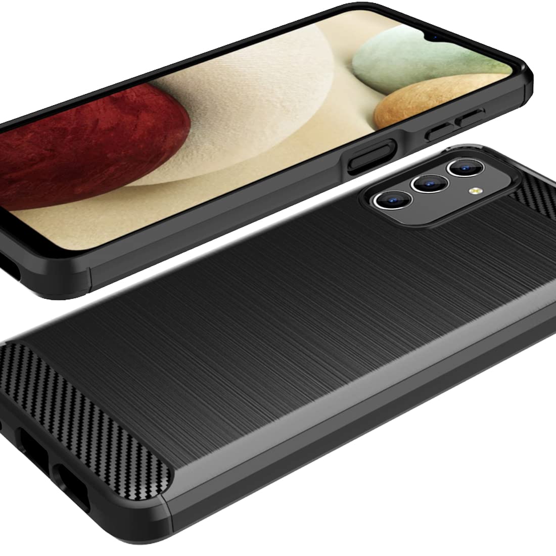 Shockproof Samsung Galaxy A13 4G/5G Case with Screen Protector - Flexible TPU Rubber Protective Phone Cover for Samsung Galaxy A04S (Black) | Perfect for Daily Use, Outdoor Activities & Travel Protection