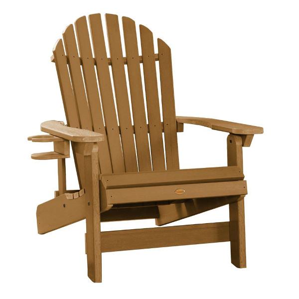 **Adirondack King Hamilton Folding Reclining Outdoor Chair with Cup Holder – Comfortable Patio Lounge Chair for Backyard, Poolside, Beach & Camping**