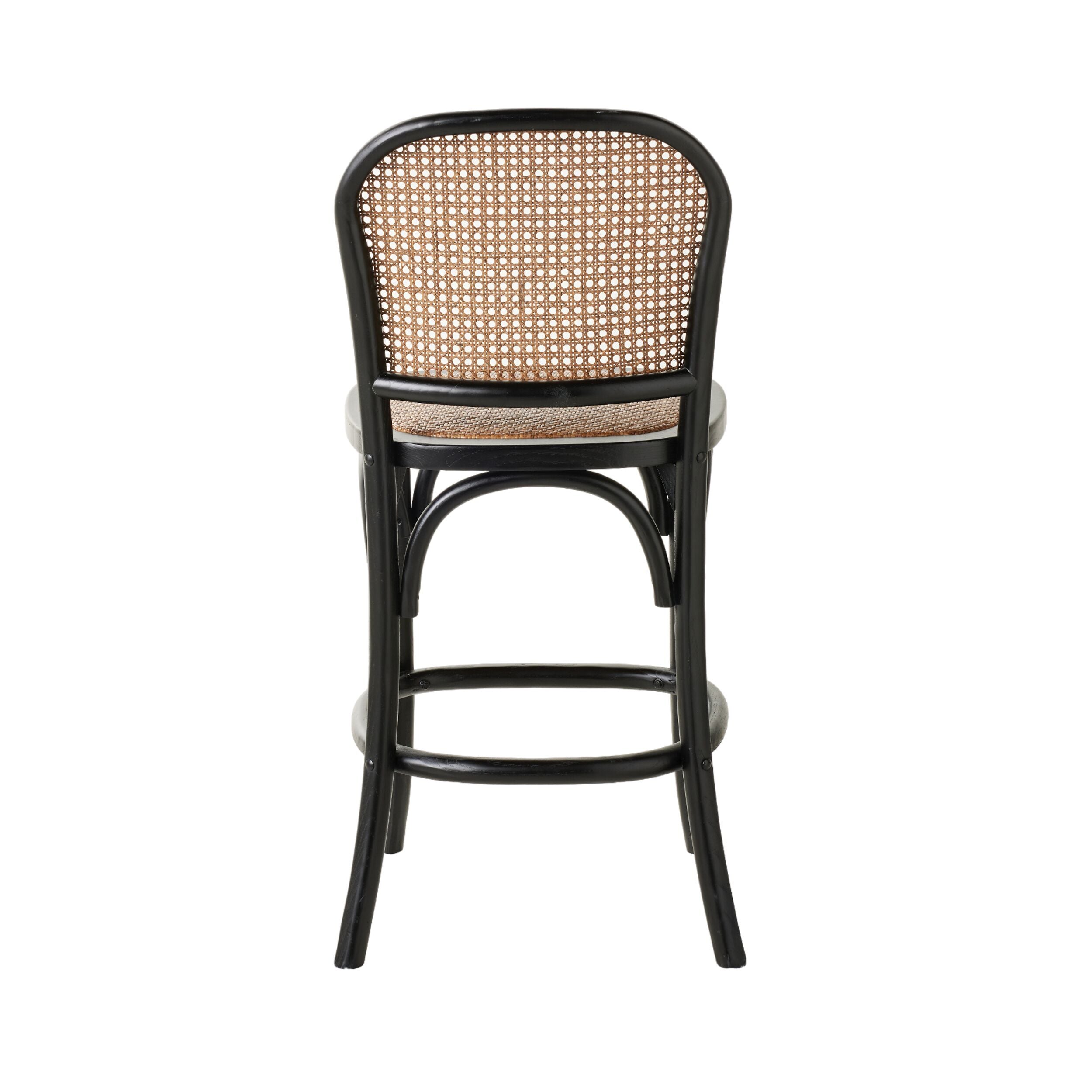 Bastion Bar Stool - Black Counter Height Stool for Kitchen Island, Bar & Pub | Modern & Durable Metal Frame | Indoor & Outdoor Use