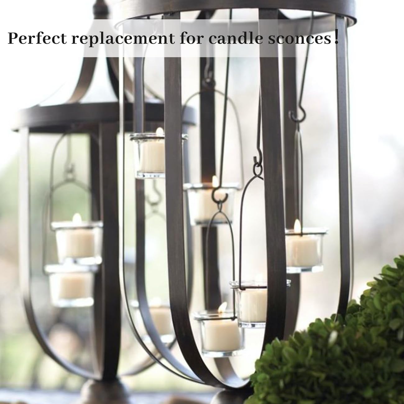 Letine Set of 12 Clear Glass Tealight Candle Holders - Bulk Votive Candle Holders for Christmas Decorations, Weddings, Parties & Home Decor - Perfect for Centerpieces, Table Settings and Romantic Ambiance