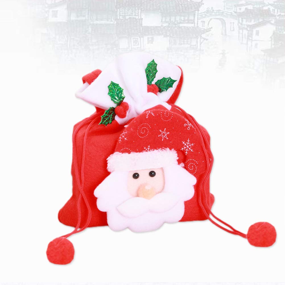 Christmas Candy Bag - Elk Design Candy Pouch for Holiday Gifts & Parties