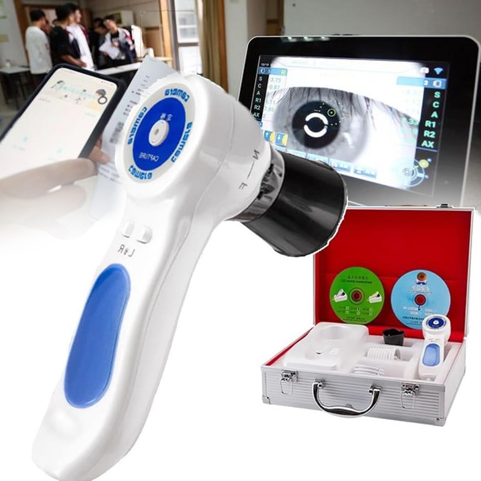 **ZHIXUMM Iridology Camera - 13MP HD Iriscope Analyzer with Aluminum Case & Analysis Software | Eye Health Detector for Beauty Salon, Spa & Holistic Therapy**