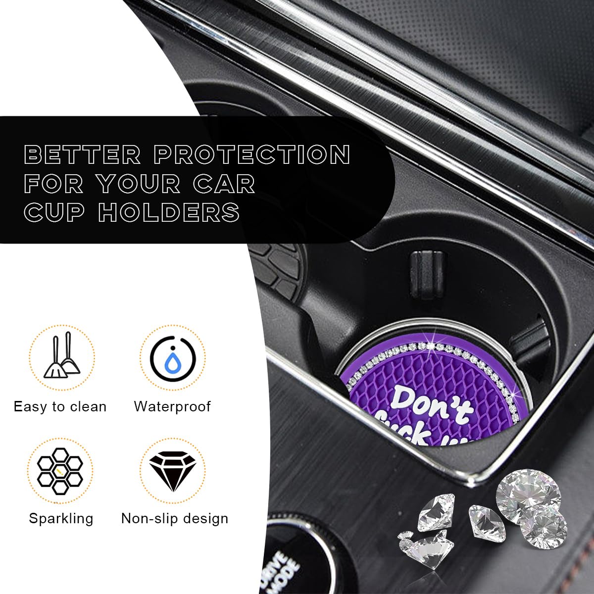 Bling Car Cup Coaster - 2.75