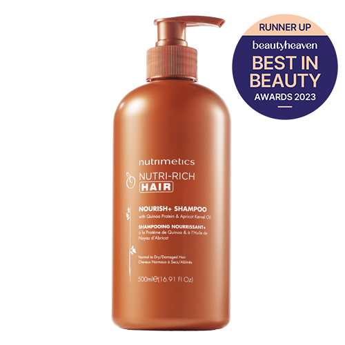 Nutri Rich Hair Nourish Shampoo - 500ml Family Size with Pump for Dry, Damaged Hair - Sulfate-Free & Keratin Enriched for Stronger, Healthier Locks - Perfect for Daily Use at Home or Salon