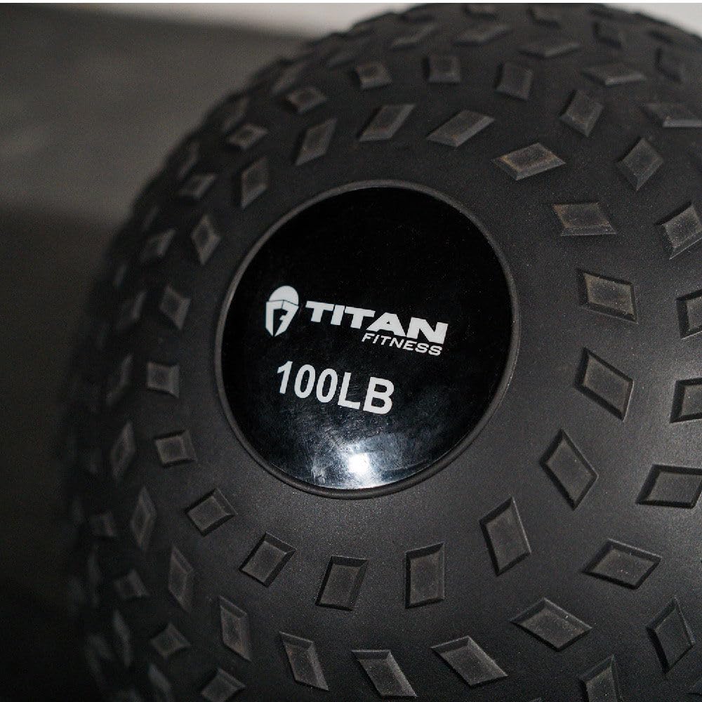 Titan Fitness Rubber Treadmill Slam Ball - Heavy Duty Dead Bounce Medicine Ball for Weight Training, CrossFit, HIIT Workouts - Perfect for Throwing, Catching, Slamming & Twisting Exercises - Gym, Home & Outdoor Fitness Equipment
