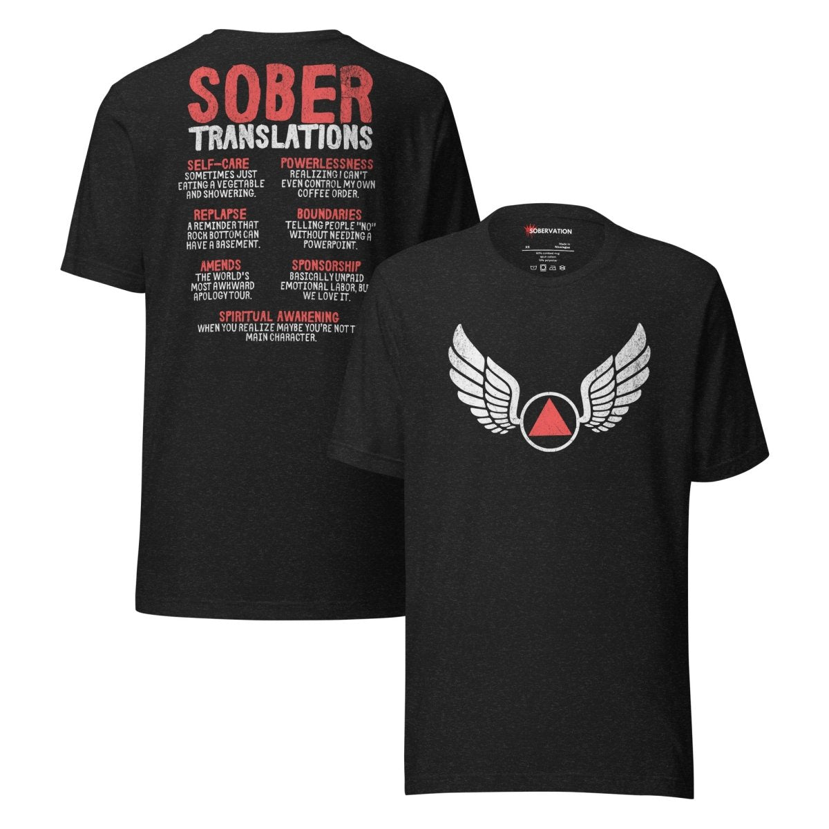 Sober Translations Vol. 3 - Red Wings Graphic T-Shirt | Vintage Rock Band Tee for Men & Women | Perfect for Concerts, Casual Wear & Music Lovers