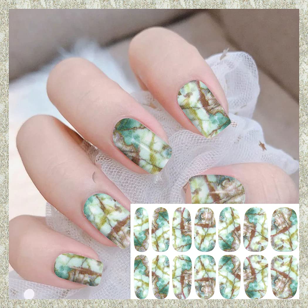 WOKOTO 20 Sheets Marble Nail Polish Strips Kit - DIY Peel & Stick Nail Wraps with Nail File for Women & Girls | Easy Nail Art Stickers for Home, Party, Wedding, Travel & Daily Manicure | Long Lasting Fake Nails for Salon-Quality Results at Home | Perfect for Nail Art Enthusiasts, DIY Manicures, Gift Giving and Special Occasions