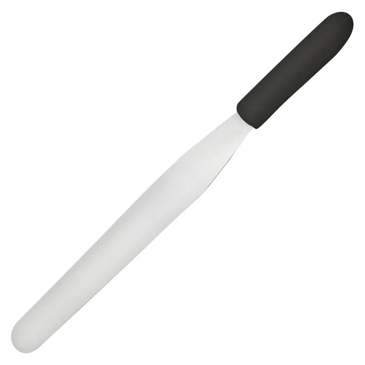 Winco 10-Inch Cake Spatula with Comfortable Plastic Handle - Perfect for Cake Decorating, Baking, and Serving Desserts