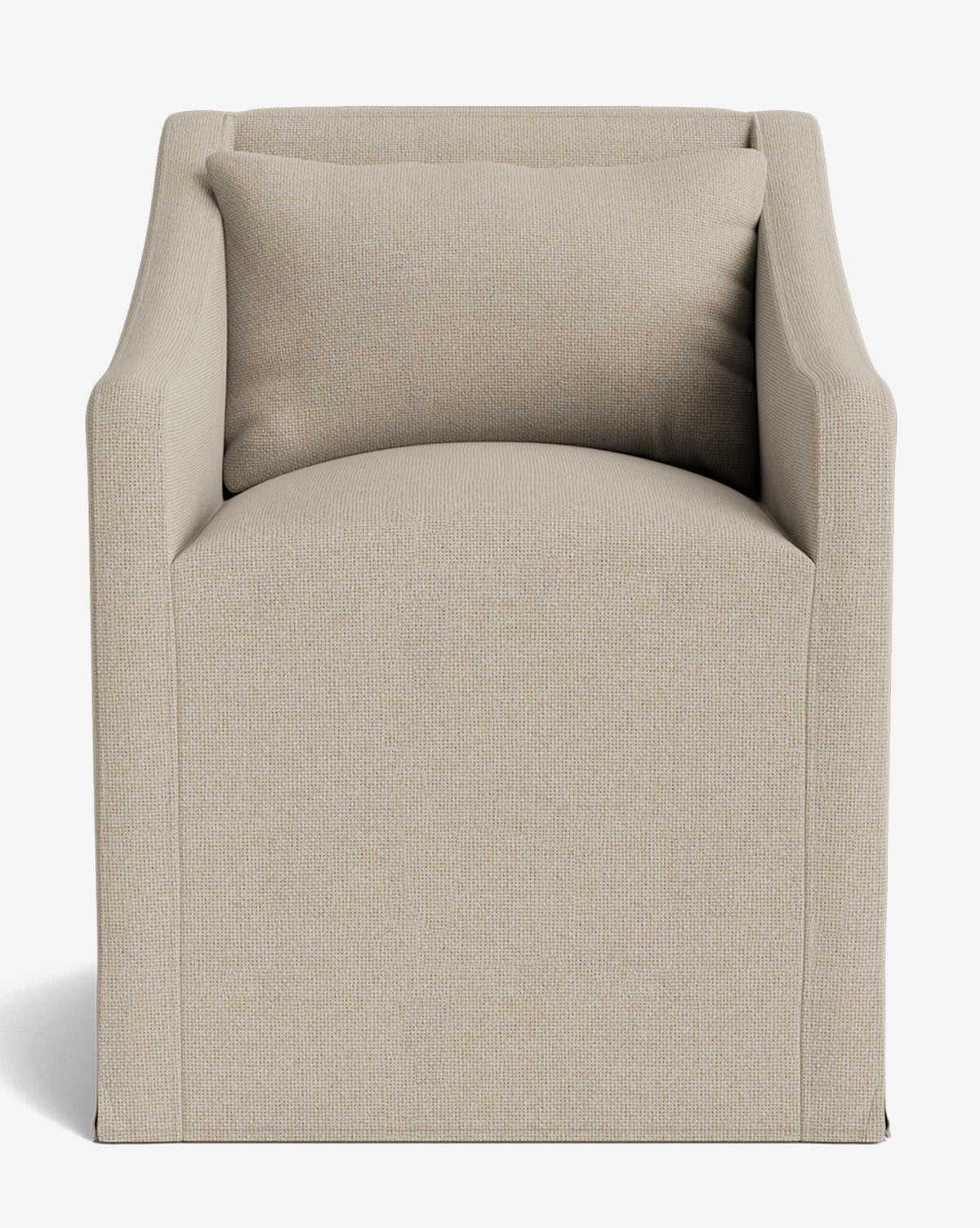 Olivier Slipcover Dining Arm Chair - Washable Fabric Upholstered Seat - Perfect for Kitchen, Dining Room, and Home Office - Comfortable & Stylish Furniture for Everyday Use