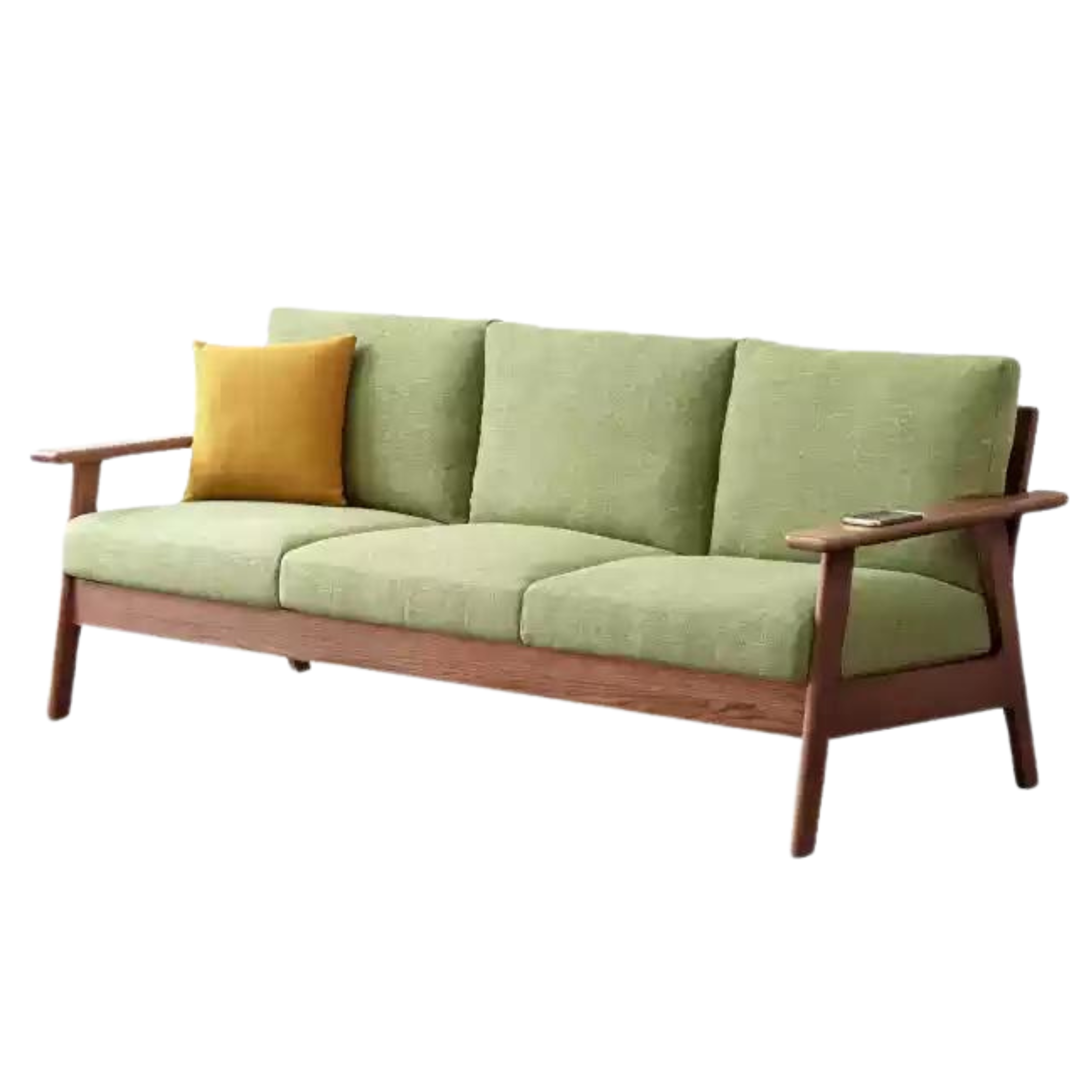 80.3x31.5x32.1 inch / 204x80x81.5сm / Walnut color / Sofa (fruit green)