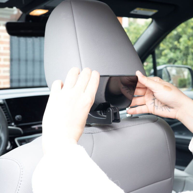 Travelon Car Headrest Hook & Phone Holder - Secure Phone Mount for Road Trips, Commuting & Travel Accessories