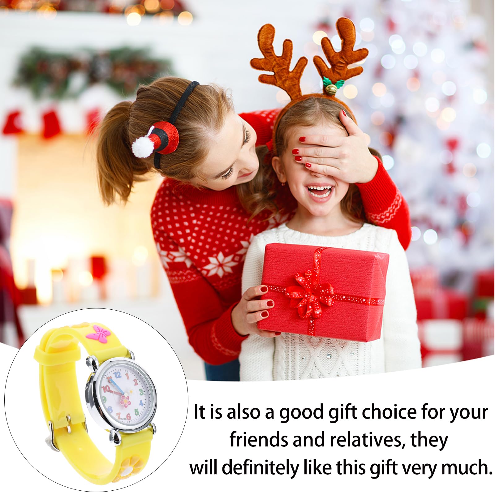 Creative Cartoon Kids Watches with Flowers Pattern - Waterproof Children's Wristwatch for Boys & Girls - Perfect for School, Playtime, and Birthday Gifts
