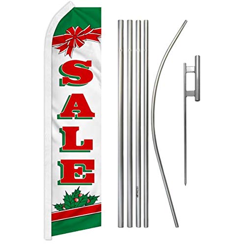 Christmas Sale - Super Flag & Pole Kit - Heavy Duty Outdoor Flag Set for Yard, Garden & Patriotic Decorations - Perfect for Holidays, Events & Home Display