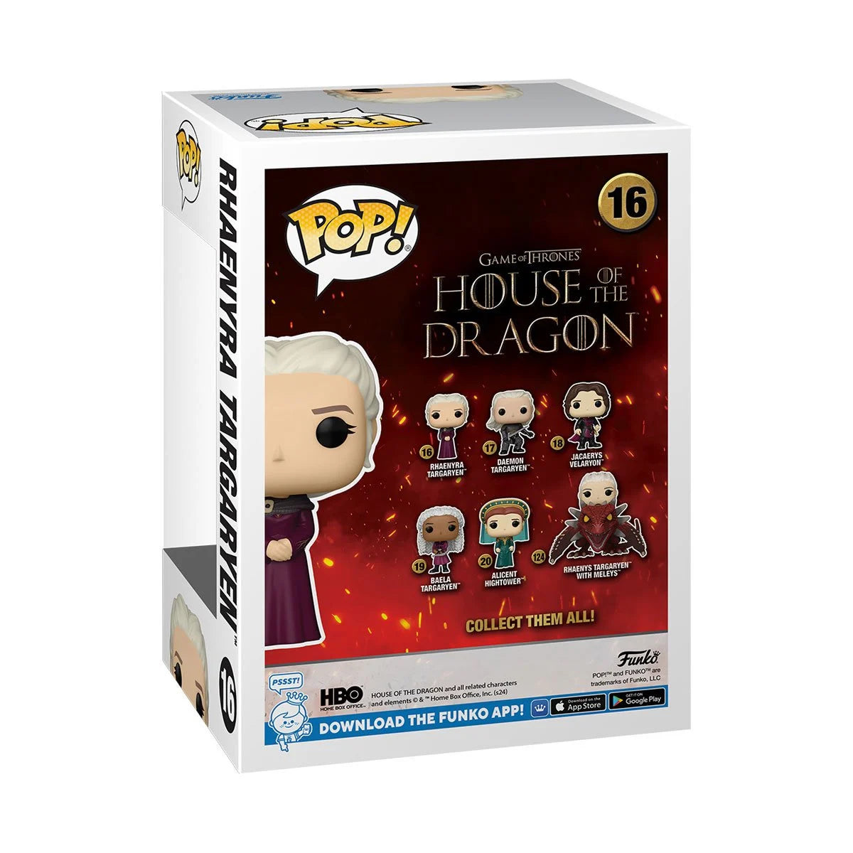 House of the Dragon Rhaenyra Targaryen Funko Pop! Vinyl Figure #16 - Collectible Game of Thrones Prequel Merchandise for Display & Gifting